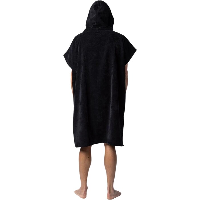 2024 Rip Curl Mens Logo Kapuzenhandtuch ndern Robe / Poncho 00GMTO - Schwarz